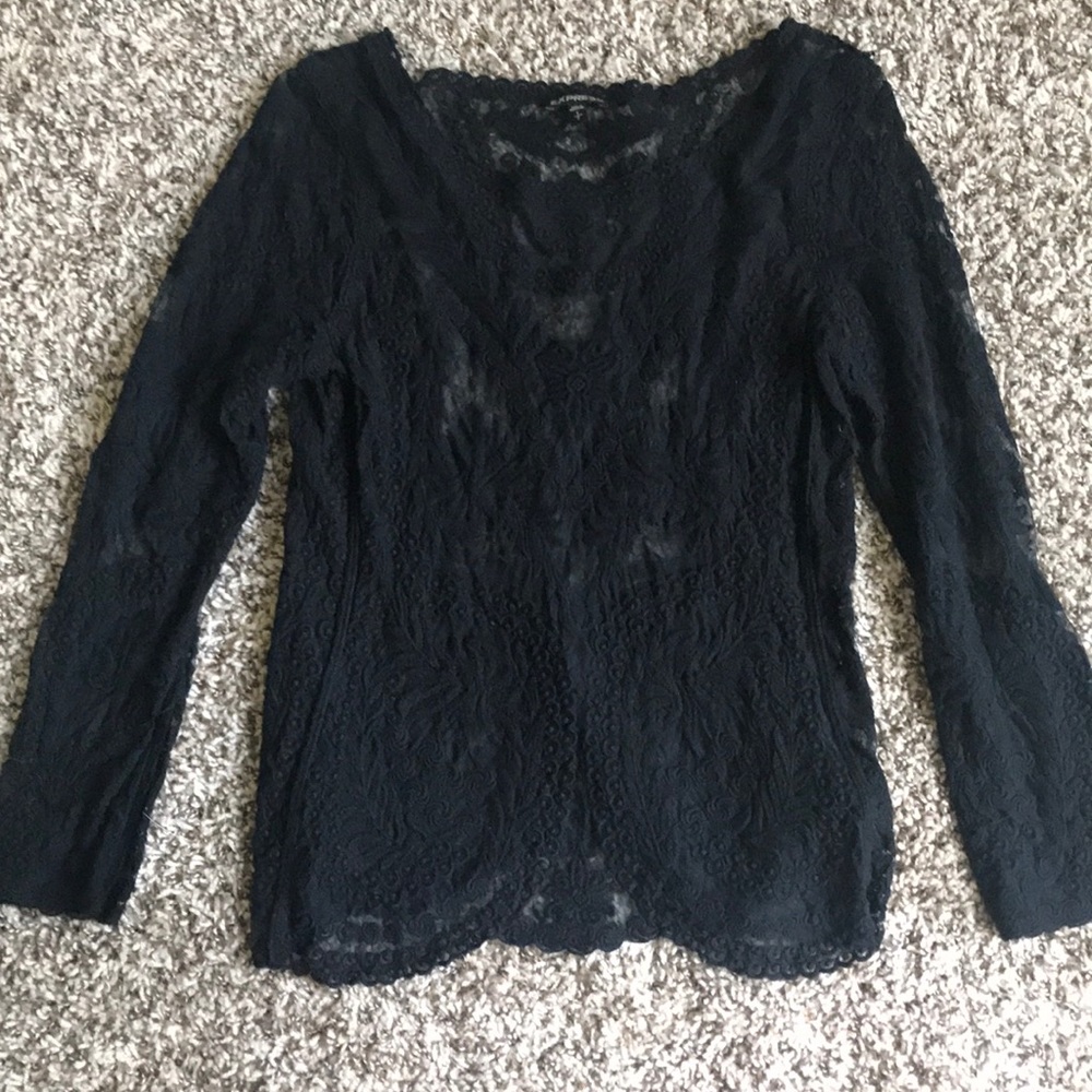 Black lace top.
